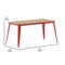 Merrick Lane Dryden Indoor/Outdoor Dining Table with Umbrella Hole, 30" x 60" All Weather Poly Resin Top and Steel Base